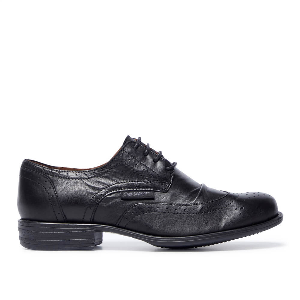 Carl Scarpa Perla Black Leather Loafers